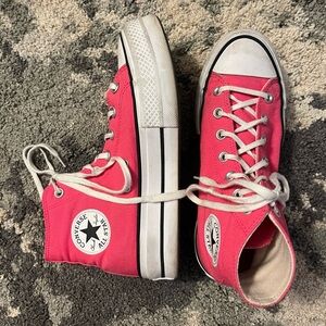 Hot pink Platform Hightop Converse